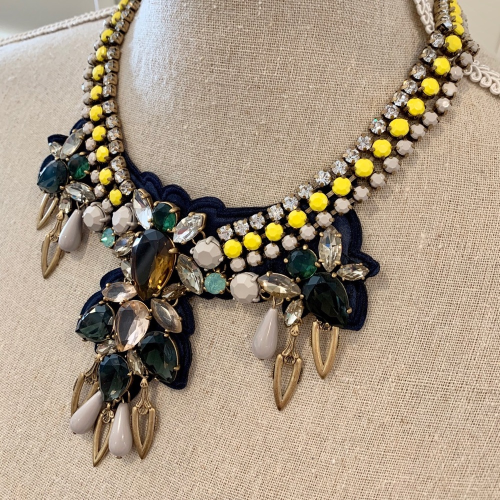 J.Crew Beaded And Crystal Statement Necklace - image 3